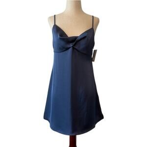 NWT BP. Blue Satin Slip Nightgown / Chemise, Women’s Size Medium *W/ FLAW*